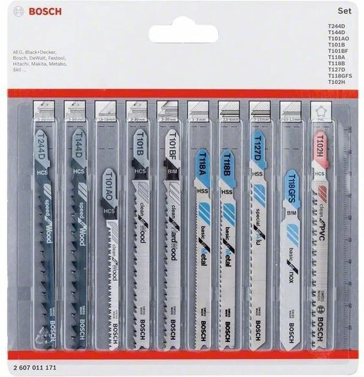 Bosch ALL IN ONE Decoupeerbladenset 10 Stuks