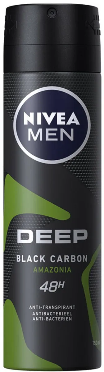 NIVEA Men Deep Black Carbon Amazonia Deo Spray 150ml
