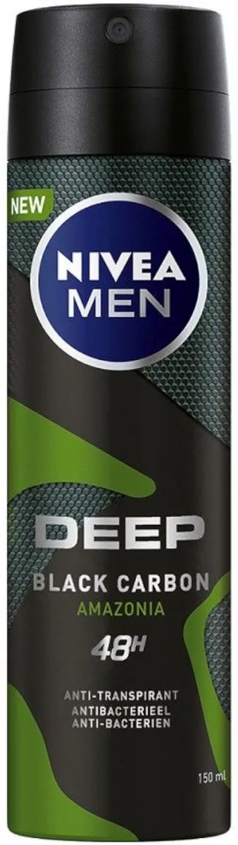 NIVEA Men Deep Black Carbon Amazonia Deo Spray 150ml