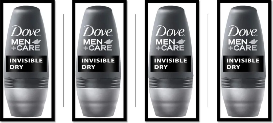 Dove MEN Invisible Dry Deo Roller - 200ml (4x50ml)