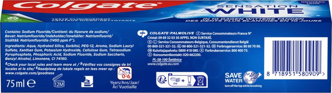 Colgate Sensation White Tandpasta - 6x75ml