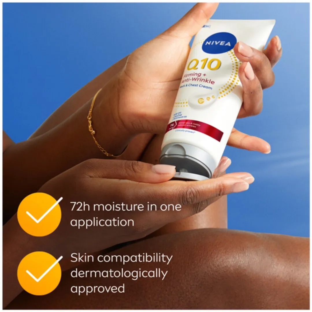 NIVEA Anti-rimpel Hals & Decolleté Q10 Crème 200ml - 6 Stuks