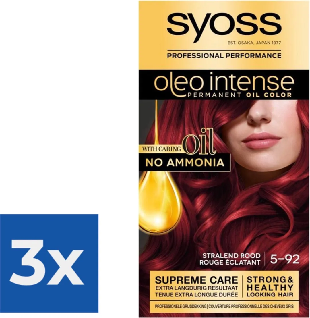 Syoss Oleo Intense Haarverf 5-92 Stralend Rood - 345ml