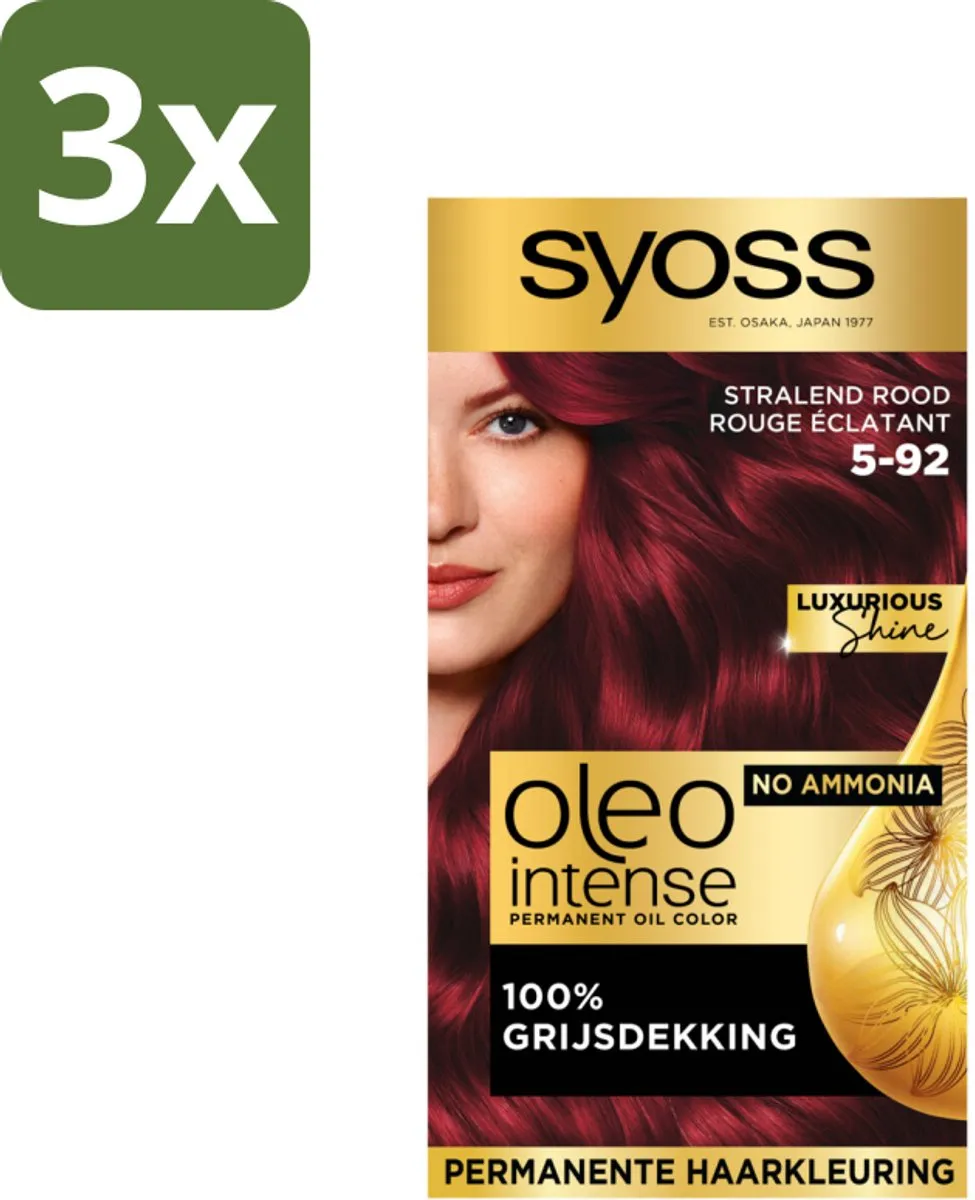 Syoss Oleo Intense Haarverf 5-92 Stralend Rood - 345ml