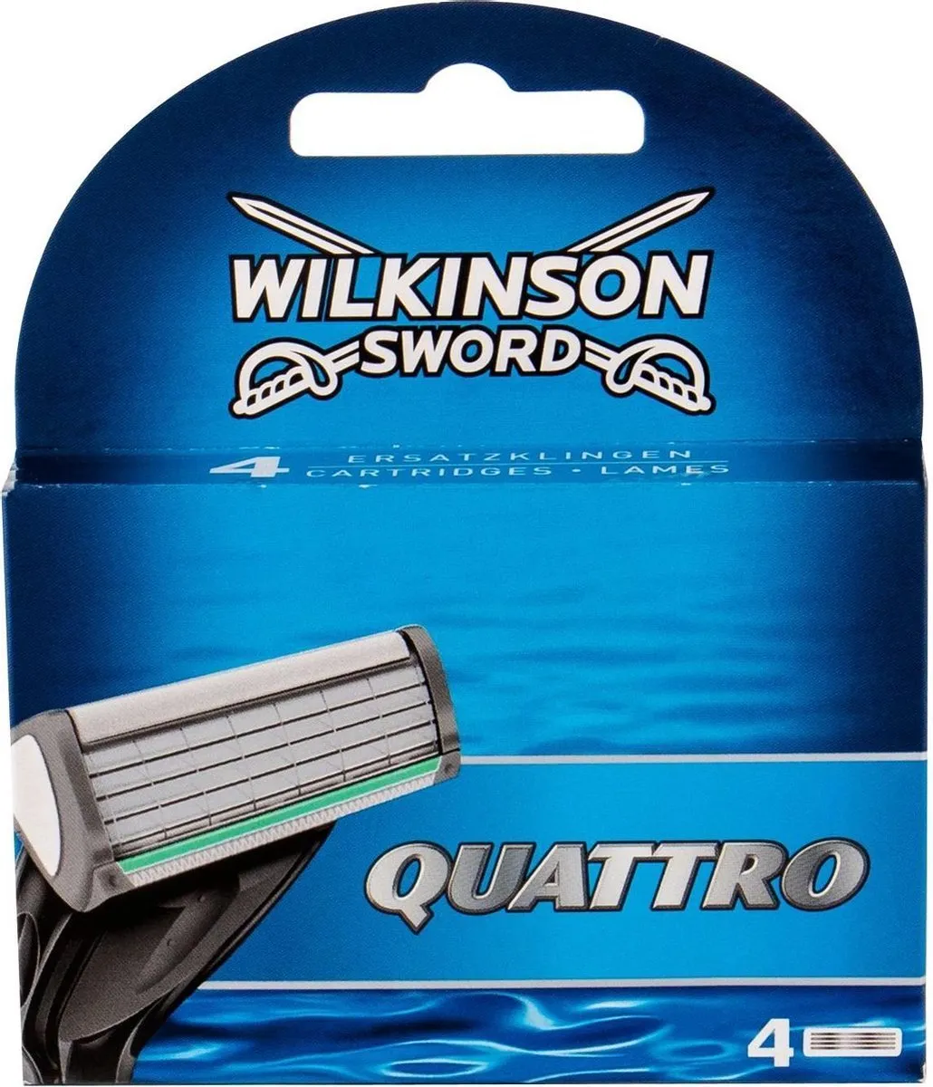 Wilkinson Sword Quattro Scheermesjes - 12 Stuks