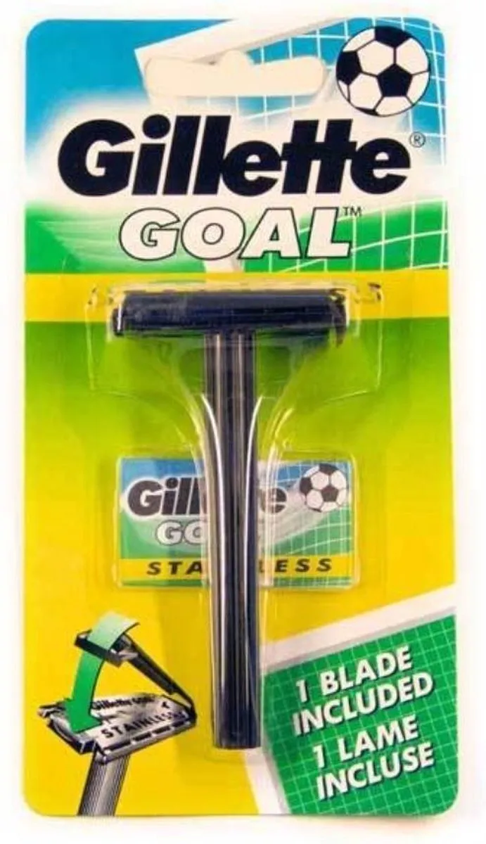 Gillette Goal Stainless Razor - 1 Mesje - Zwart