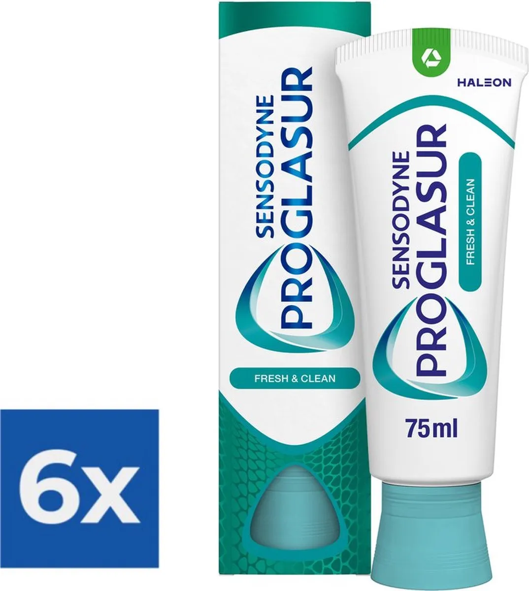 Sensodyne Proglasur Fresh & Clean Tandpasta - 450ml (6x75ml)