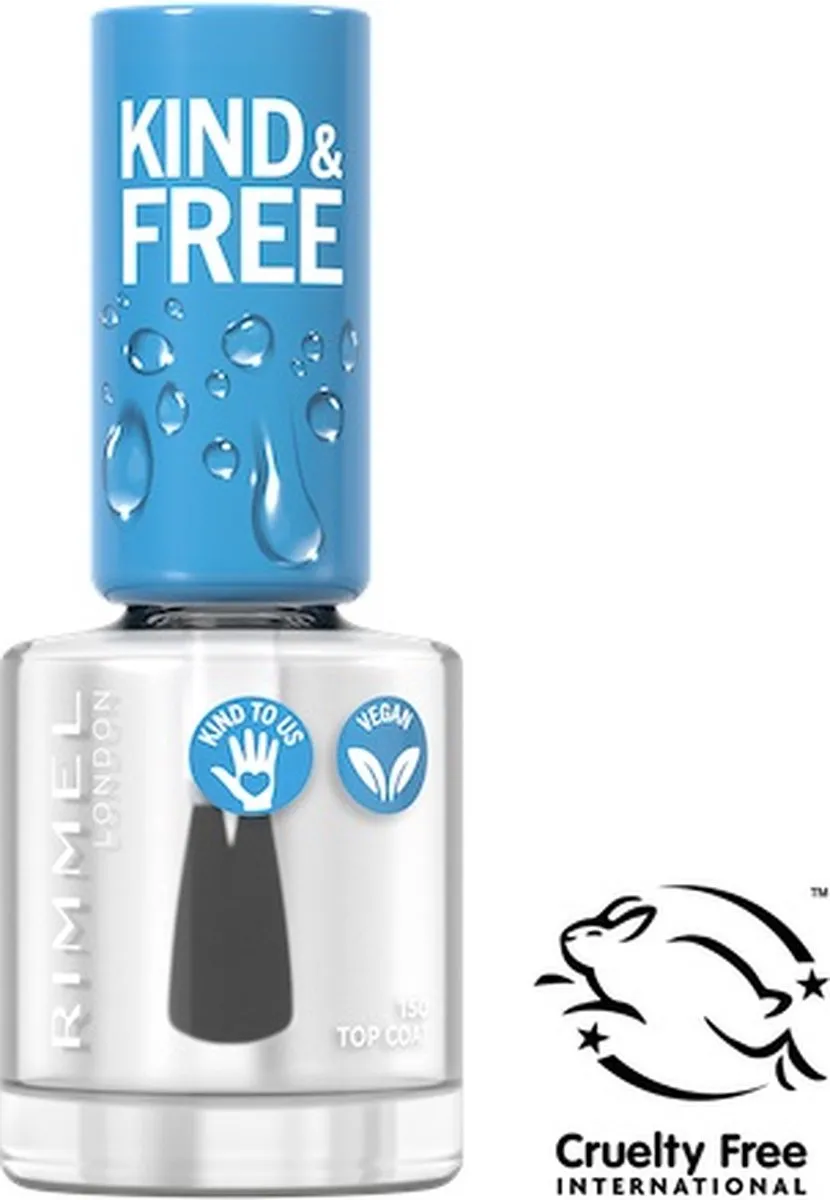 Rimmel London KIND & FREE Vegan Nagellak 150 Topcoat 8ml - afbeelding 6 van 6