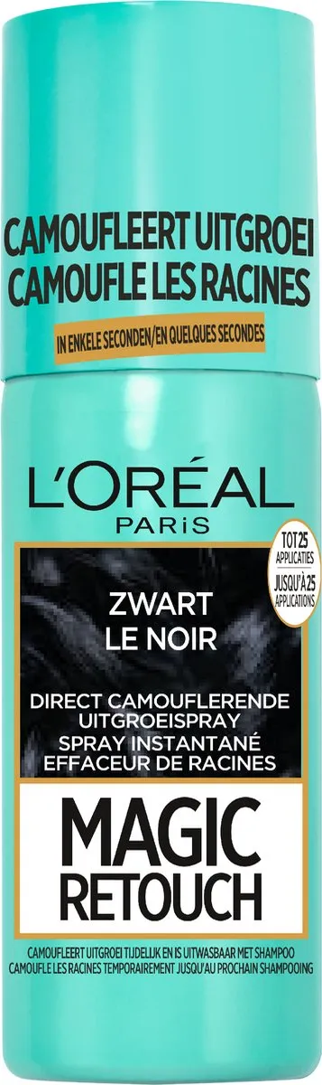 L'Oréal Paris Magic Retouch Zwart Uitgroeispray - 6x75ml