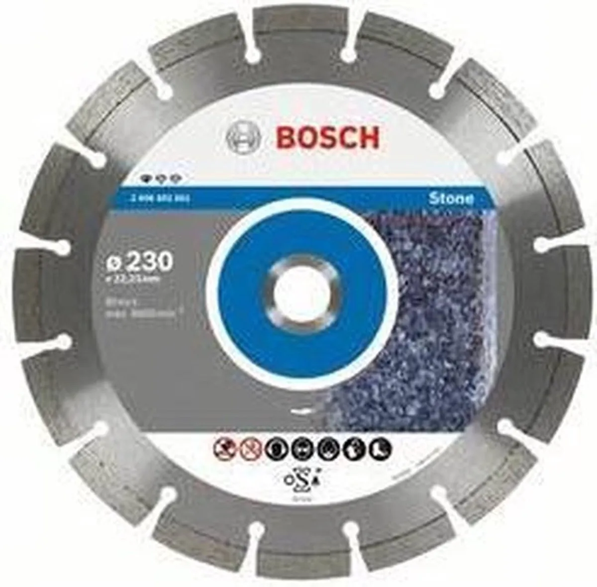 Bosch Diamantdoorslijpschijf Standard for Stone 125mm - 22,23mm As - afbeelding 6 van 6