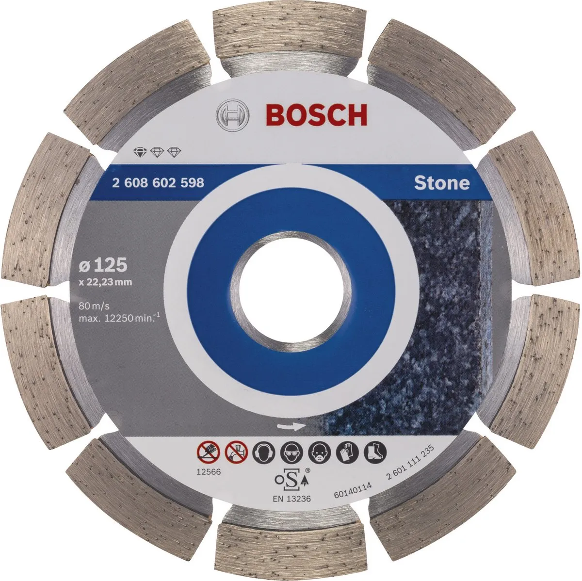 Bosch Diamantdoorslijpschijf Standard for Stone 125mm - 22,23mm As