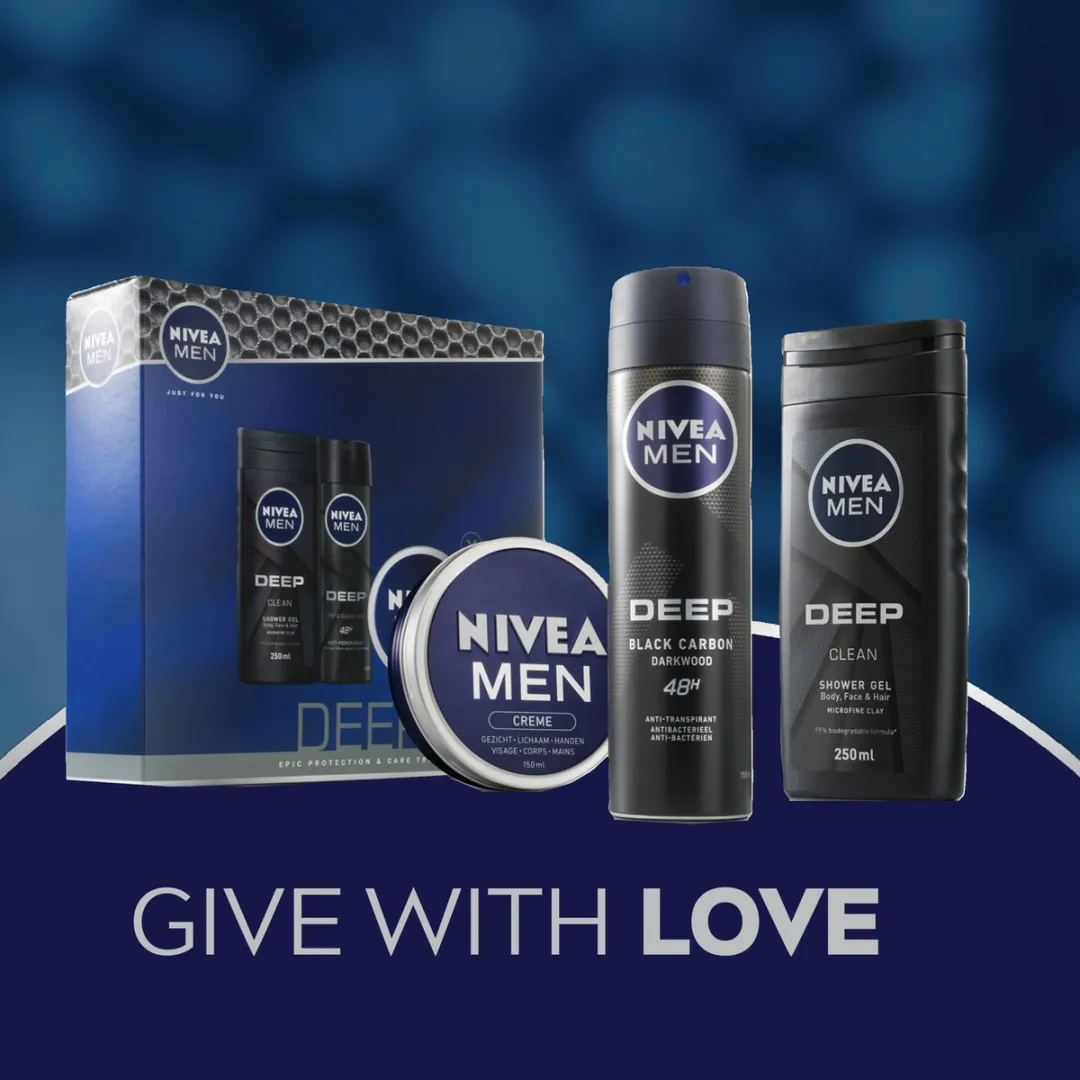 NIVEA MEN Deep Geschenkset - 550ml (3 Stuks)
