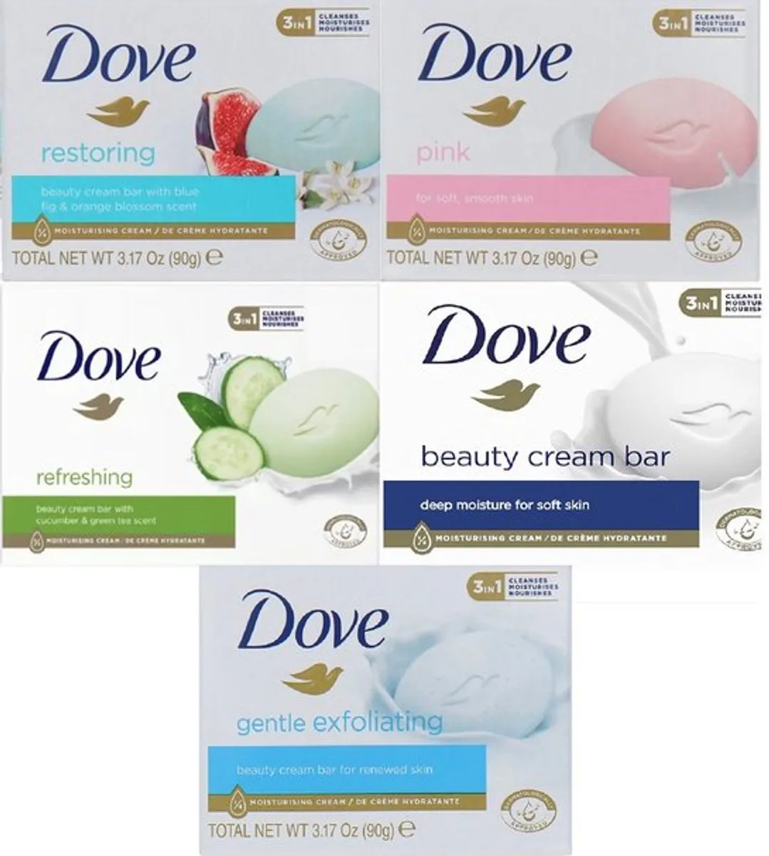 Dove Zeep Voordeelverpakking 450g - 5 Stuks
