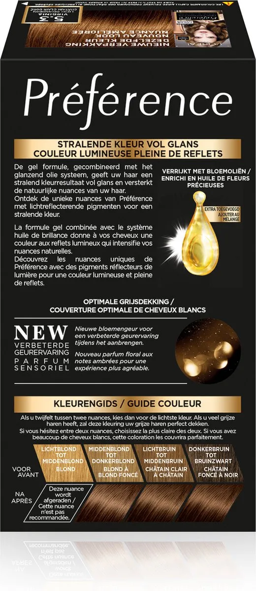 L'Oréal Paris Préférence 5.3 Permanent Haarkleuring - 996ml