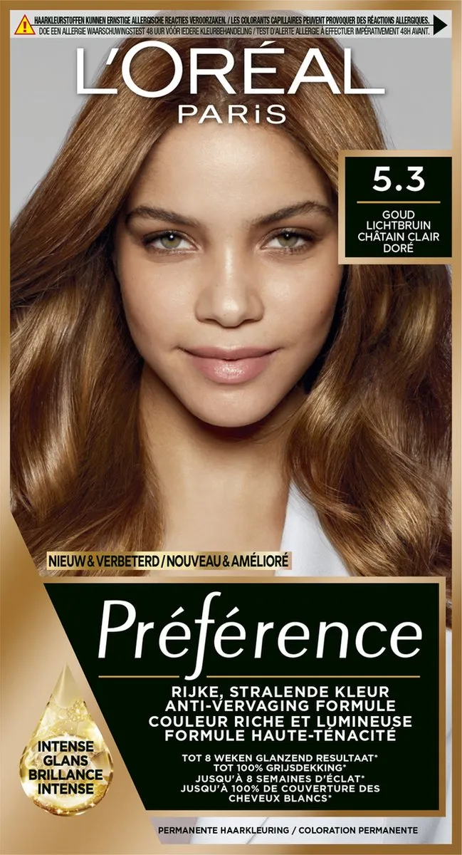 L'Oréal Paris Préférence 5.3 Permanent Haarkleuring - 996ml