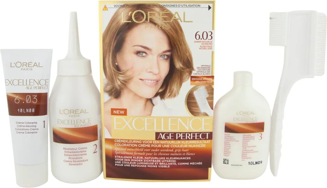 L'Oréal Paris Excellence Age Perfect 6.03 Donker Goudblond Haarverf 1035ml