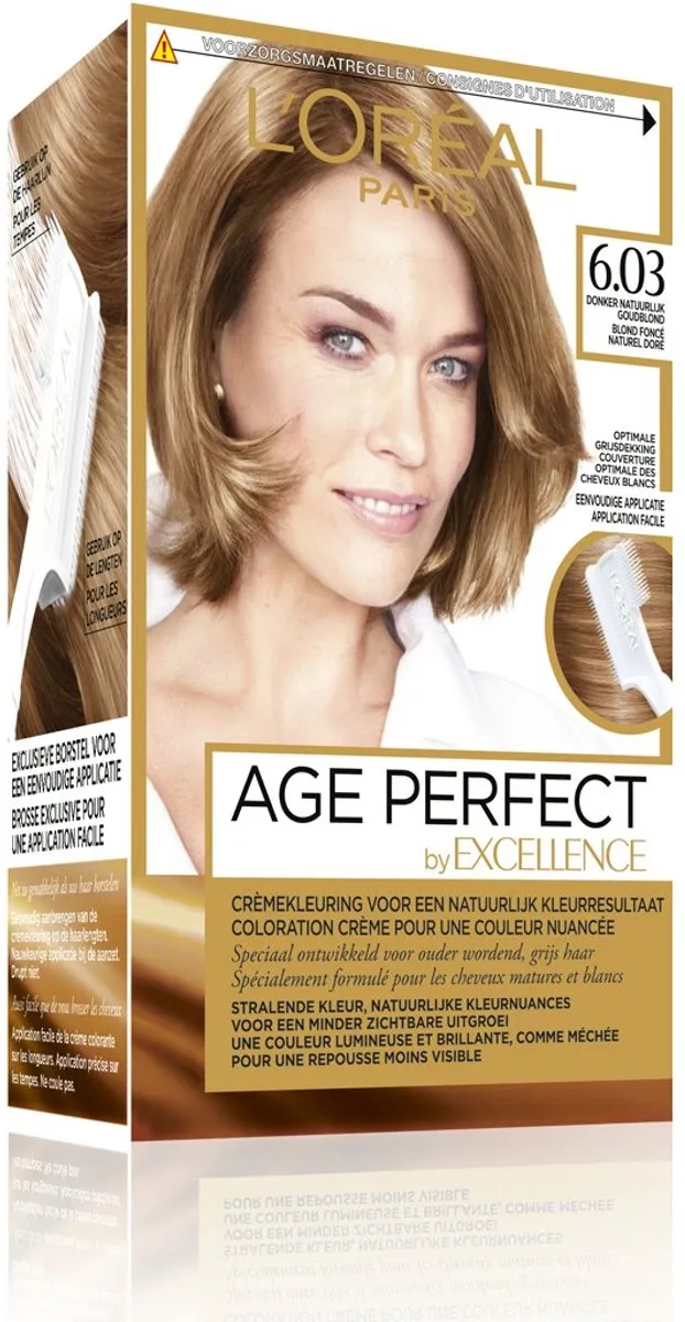 L'Oréal Paris Excellence Age Perfect 6.03 Donker Goudblond Haarverf 1035ml