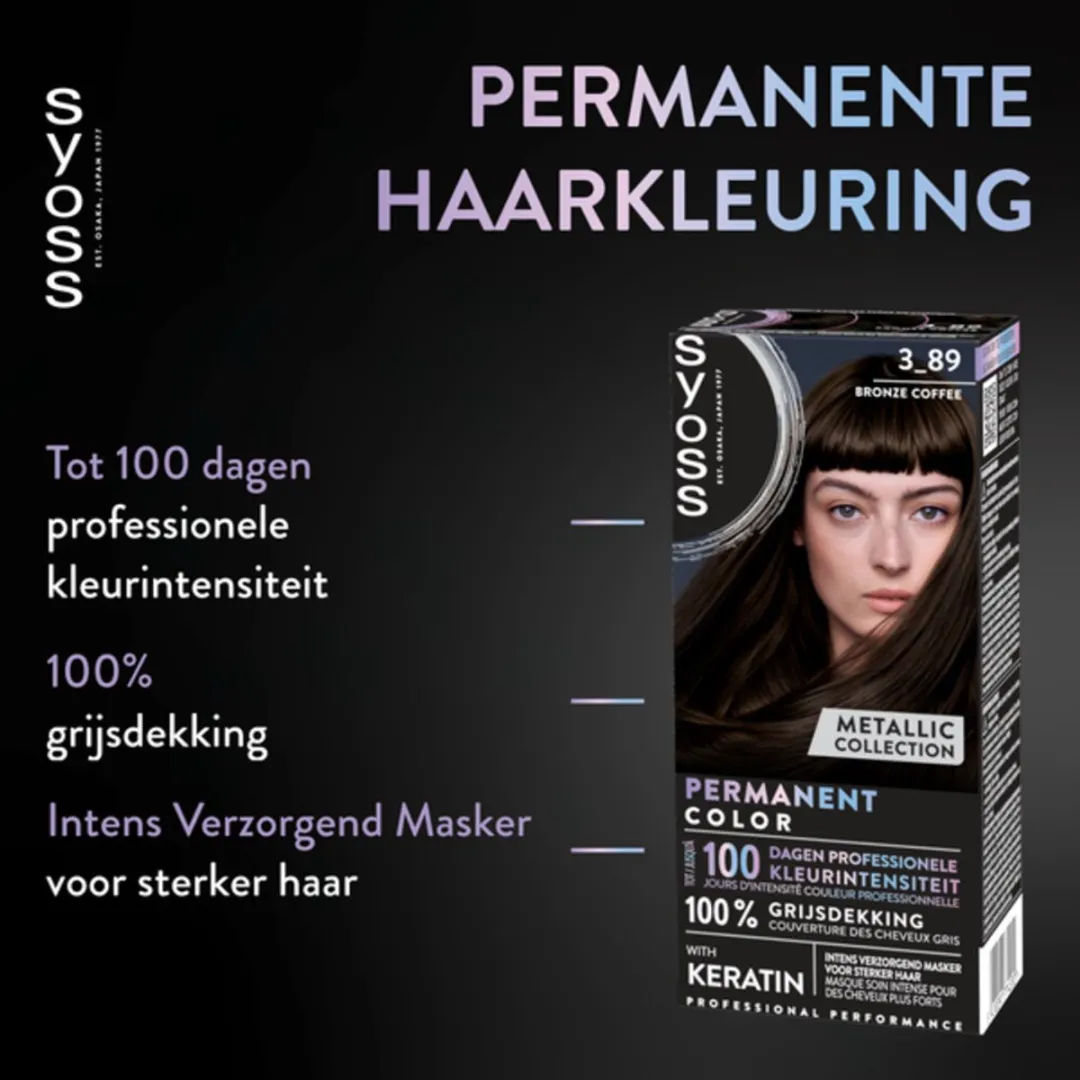 SYOSS Coloration 3-89 Bronze Coffee Haarverf - 25 Stuks