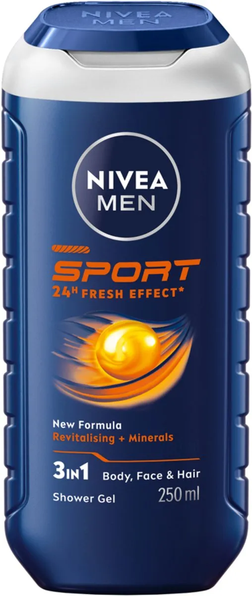 NIVEA MEN Sport Douchegel 3-in-1 - 6x250ml - Limoen