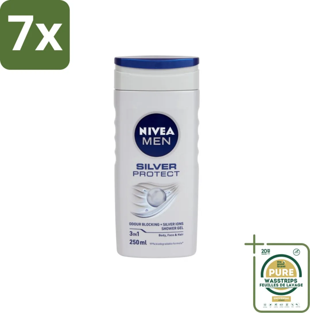 NIVEA Men Silver Protect Douchegel 250ml - 7 Stuks