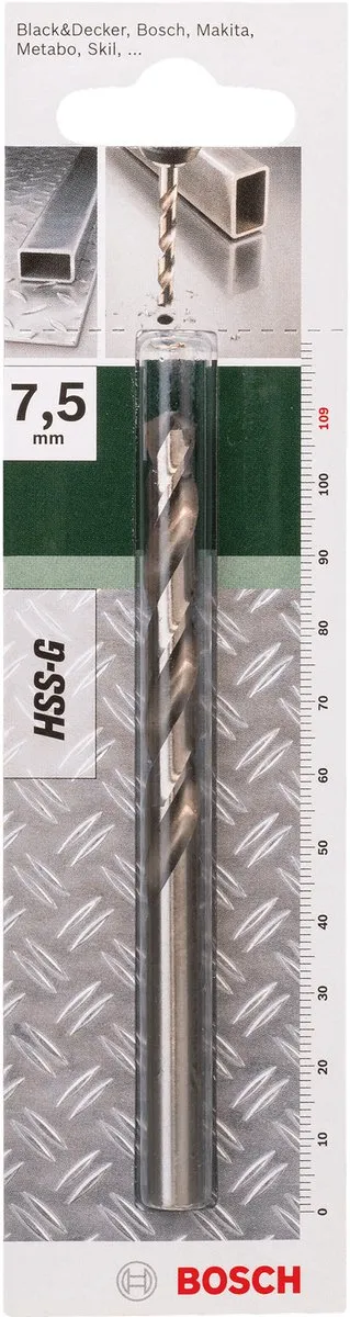 Bosch Metaalboren HSS-G DIN 338 7,5mm - 1 Stuk