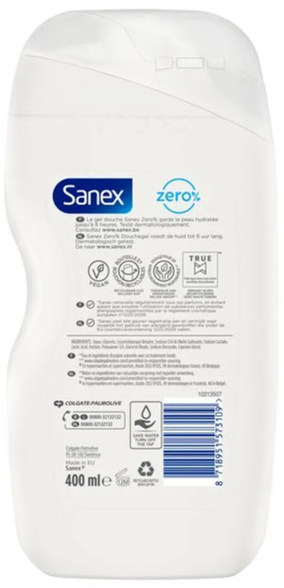 Sanex Zero% Douchegel Verzorgend 400ml