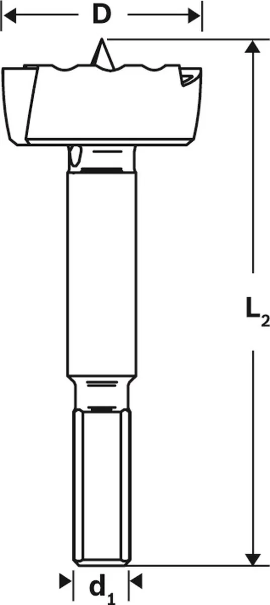 Bosch Draadstift DIN 7483 D 40 L2 90mm - Hout - 1 Stuk