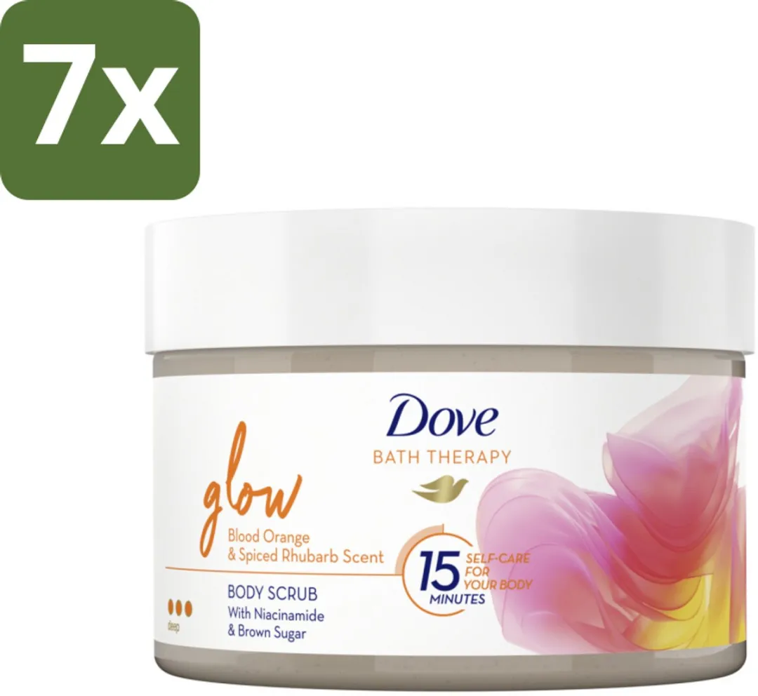 Dove Bath Therapy Glow Bodyscrub Bloedsinaasappel & Rabarber