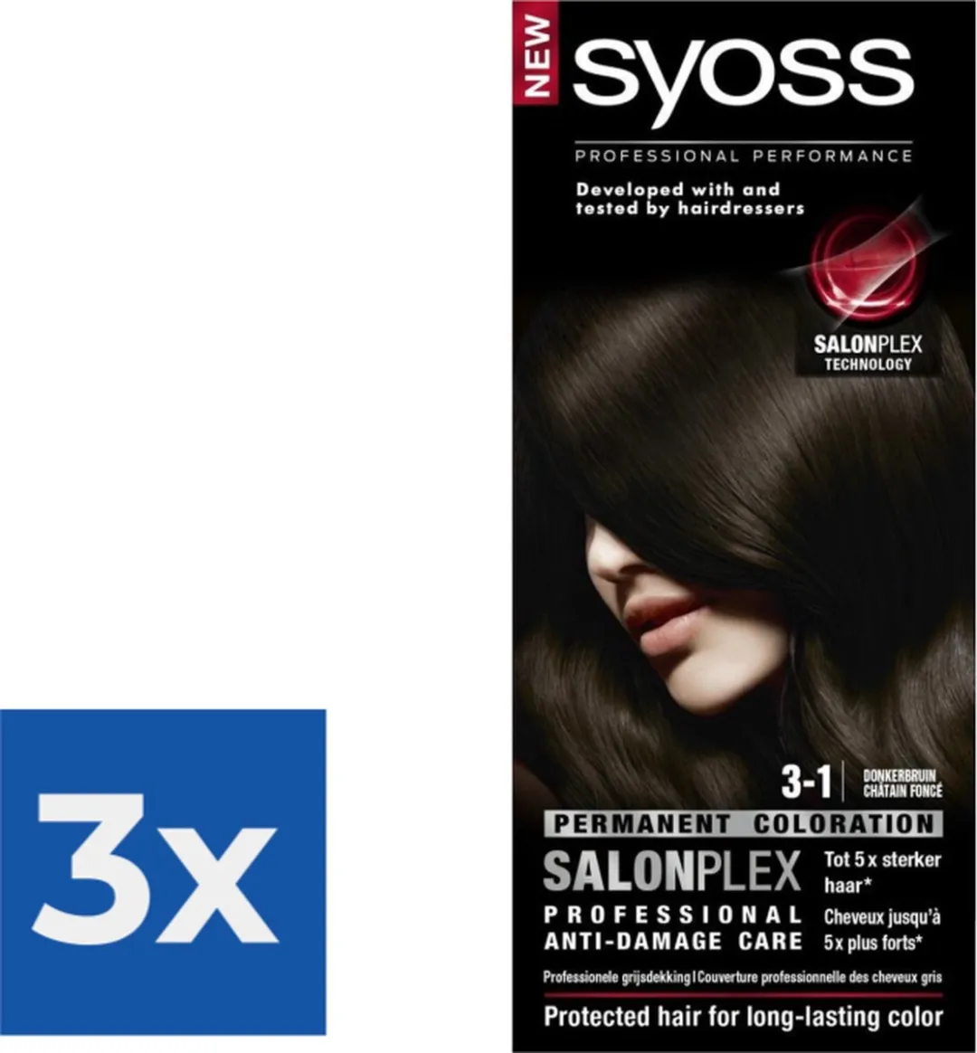 SYOSS Haarverf 3-1 Donkerbruin 345ml