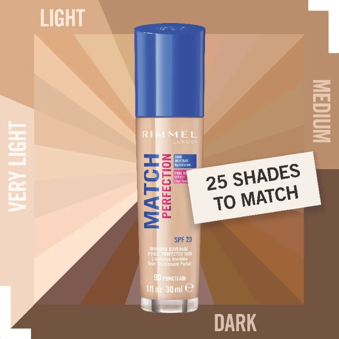 Rimmel London Match Perfection Foundation 090 Porcelain 30ml