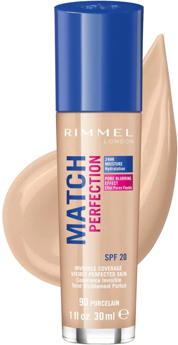 Rimmel London Match Perfection Foundation 090 Porcelain 30ml