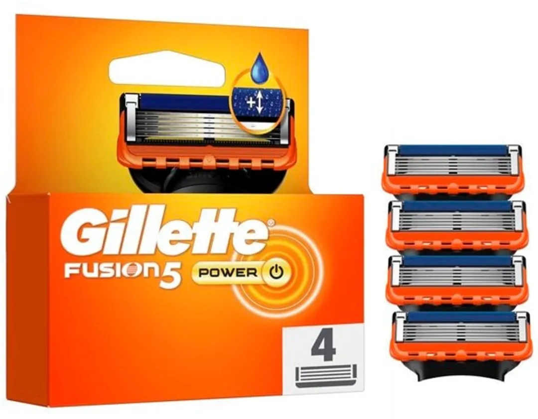 Gillette Fusion5 Power Scheermesjes 5 Bladen - 4 Stuks - Oranje - afbeelding 6 van 6