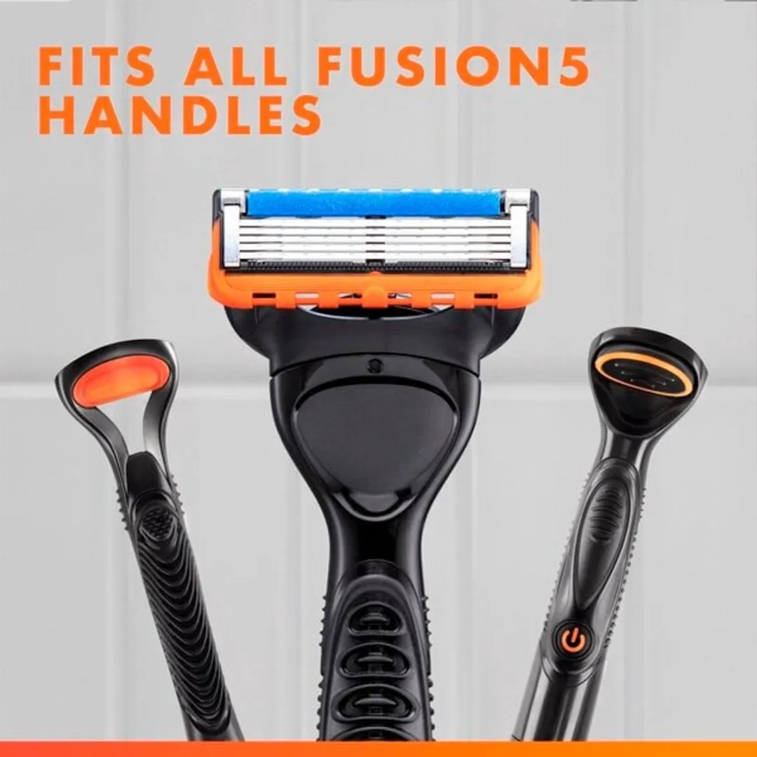 Gillette Fusion5 Power Scheermesjes 5 Bladen - 4 Stuks - Oranje