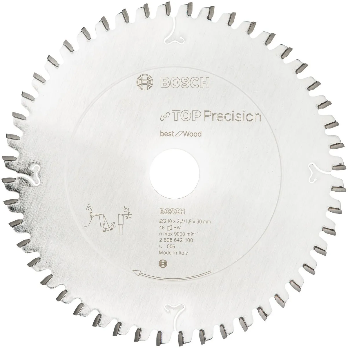 Bosch Professional Cirkelzaagblad TOP WOOD K/V 210mm