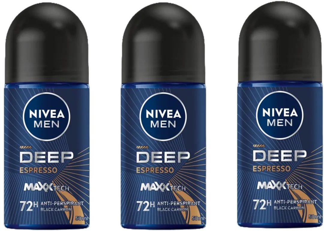 NIVEA Men Deo Roll-on Deep Black Carbon Espresso 150ml