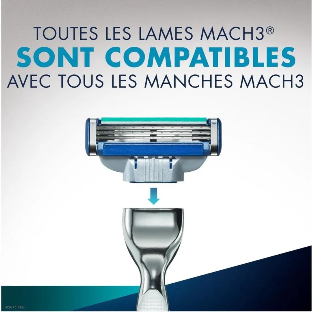 Gillette Mach3 Turbo Scheermesjes 8 Stuks - Blauw