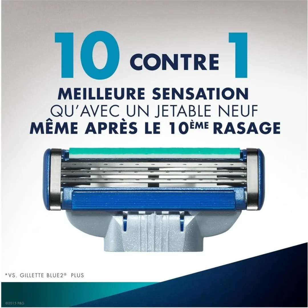 Gillette Mach3 Turbo Scheermesjes 8 Stuks - Blauw