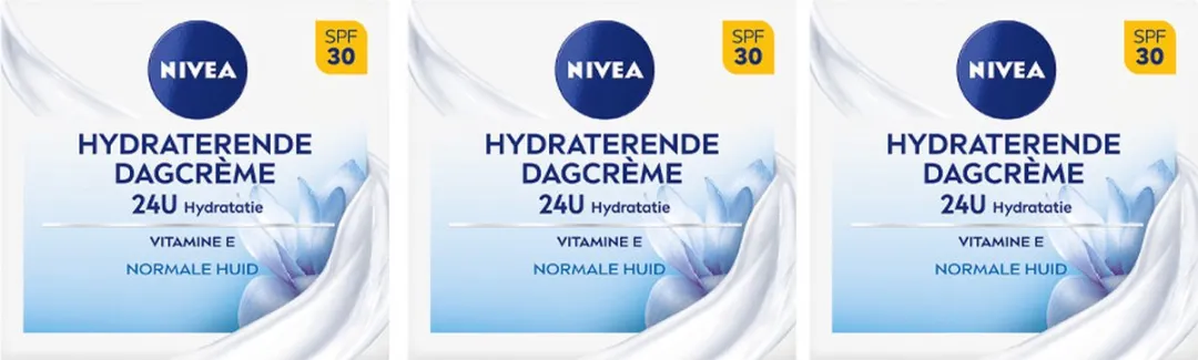 NIVEA Dagcrème Hydraterend SPF 30 - 3x50ml