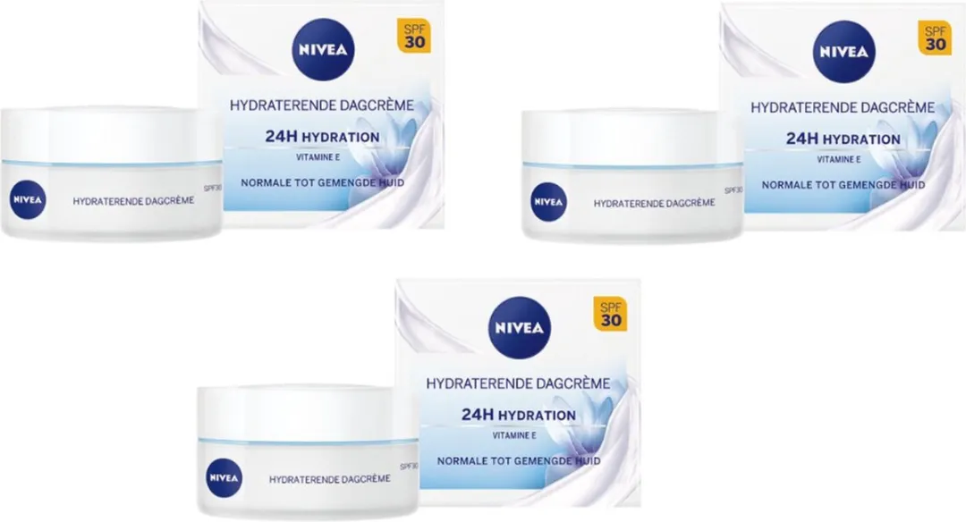NIVEA Dagcrème Hydraterend SPF 30 - 3x50ml - afbeelding 6 van 6