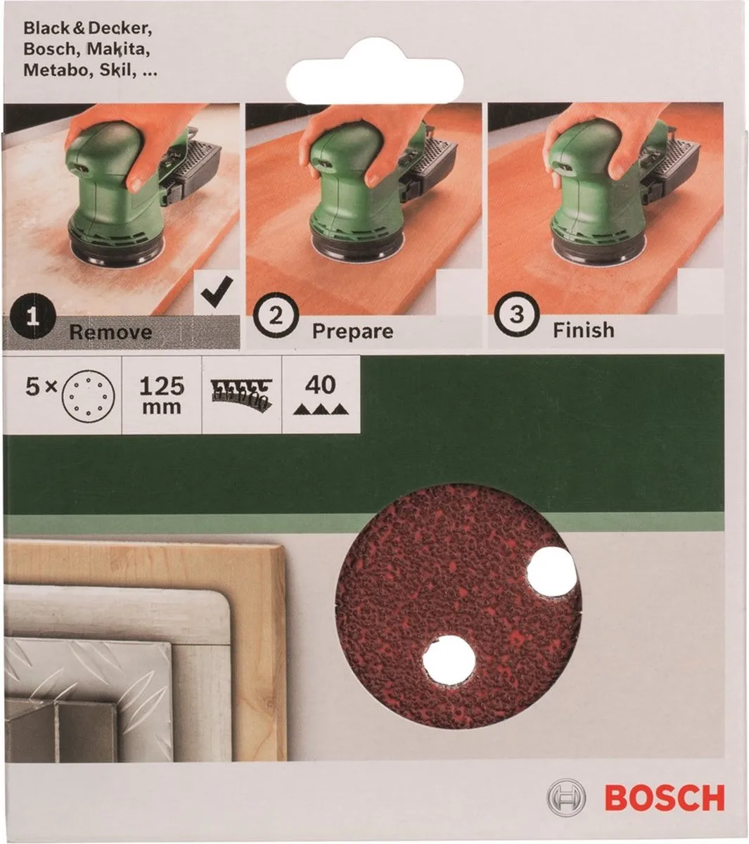 Bosch Schuurbladset 5-delig 125mm