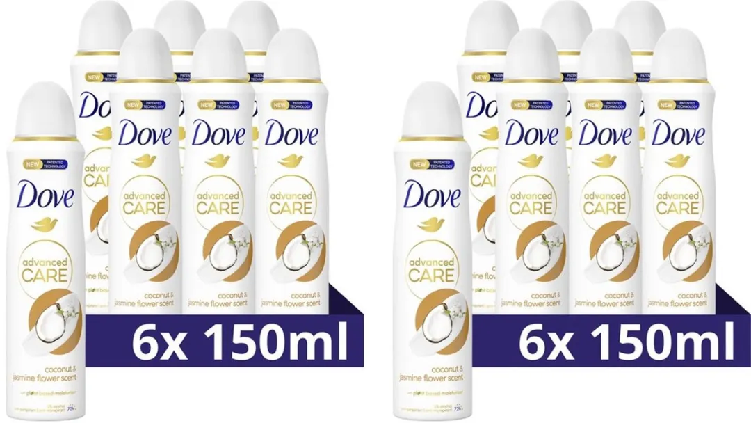 Dove Advanced Care Coconut & Jasmine Anti-Transpirant 12x150ml