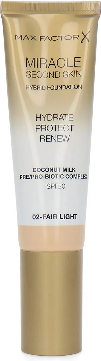 Max Factor Miracle Second Skin Foundation 02 Fair Light - 32.8ml - afbeelding 6 van 6