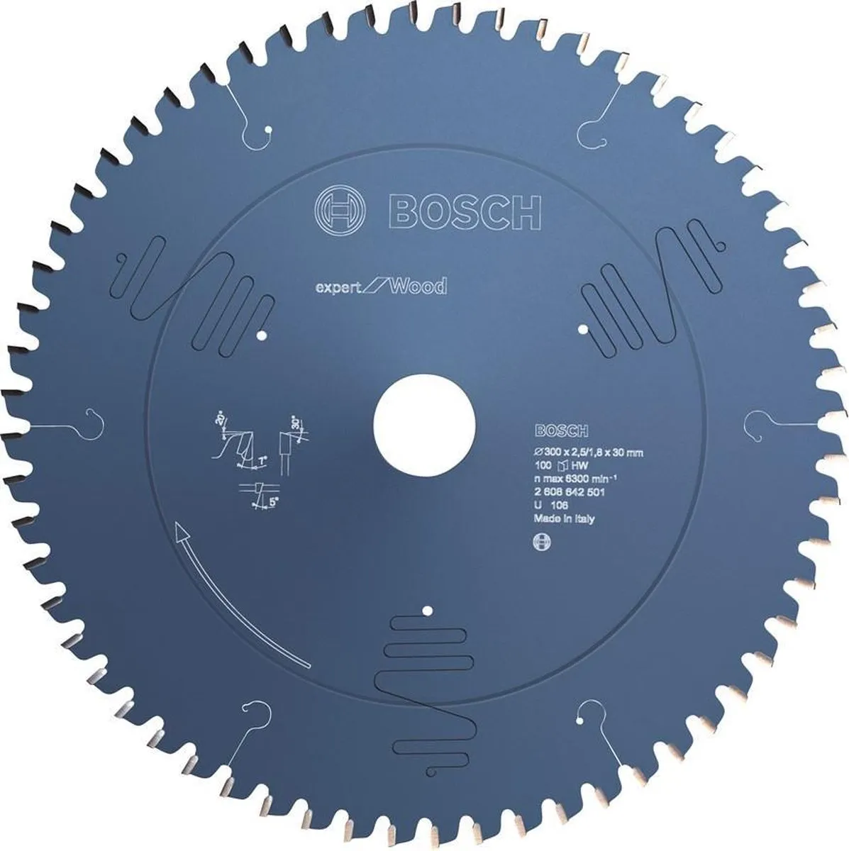 Bosch Expert Wood Cirkelzaagblad 220mm - 64 Tanden - 30mm As - afbeelding 6 van 6