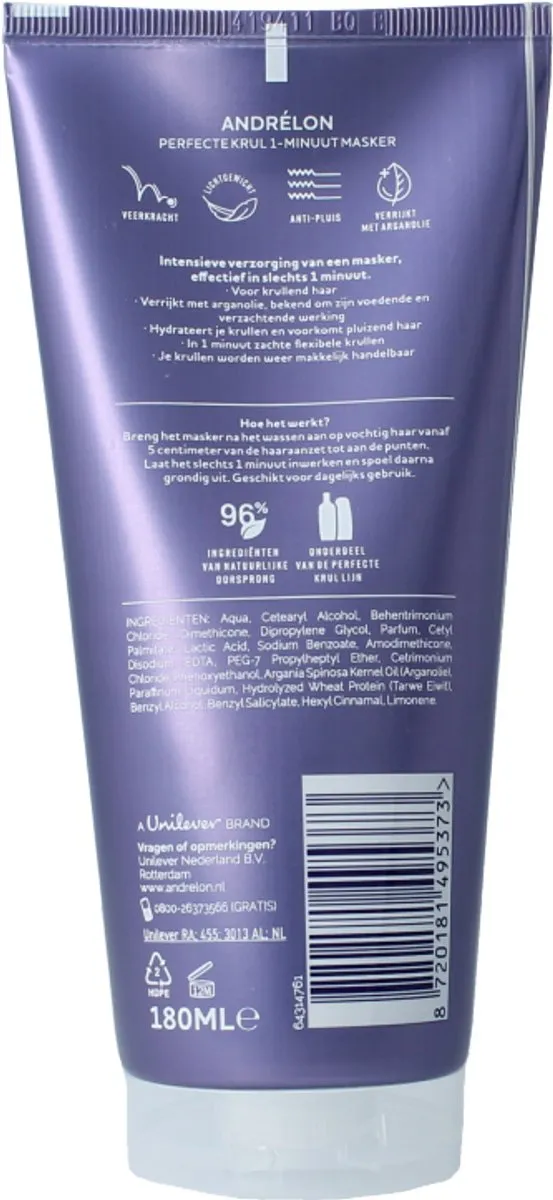Andrélon 1 Minuut WOW Masker 180ml