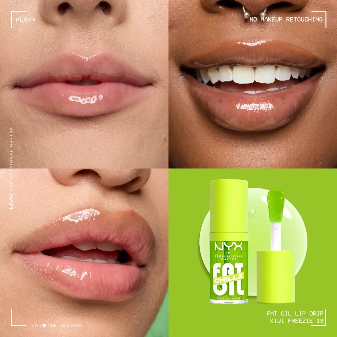 NYX Professional Makeup Fat Oil Chillz Lipgloss Kiwi Freezie - 4.8ml