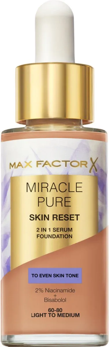Max Factor Miracle Pure Skin Reset 2-in-1 Serum Foundation 30ml - Medium