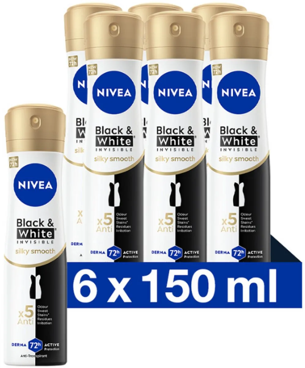 NIVEA Deospray Invisible Black & White Silky Smooth 150ml