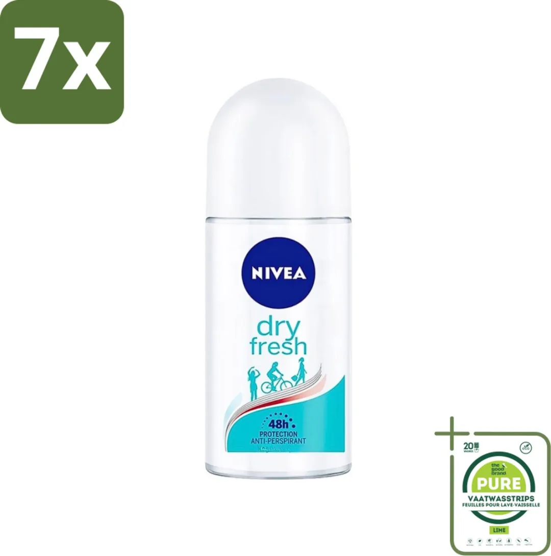NIVEA Deodorant Roller Dry Fresh 50ml - 7x350ml