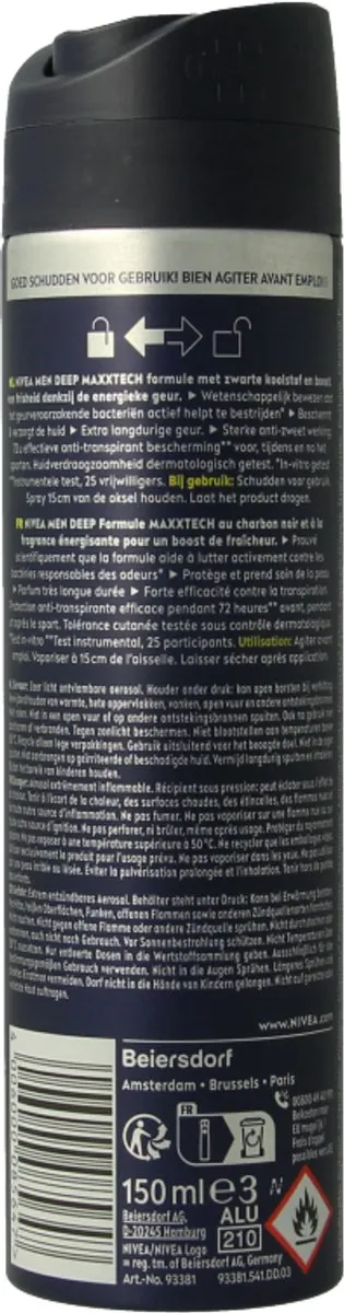 NIVEA Men Deodorant Spray Deep Sport 150ml