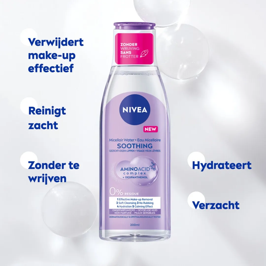 NIVEA Micellair Water Gevoelige Huid 200ml - 25 Stuks